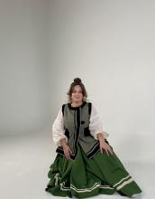 Спідниця одностороння зелена