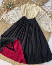 Спідниця двостороння чорна/бордо (Індивідуальне пошиття) Спідниця двостороння чорна/бордо (Індивідуальне пошиття)