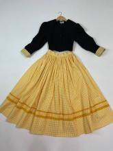 Жакет чорний з жовтими рукавами (Індивідуальне пошиття)